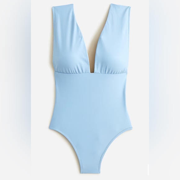 J. Crew Other - J.Crew V-neck One-Piece Bathing Suit NWT Light Blue Size 8
